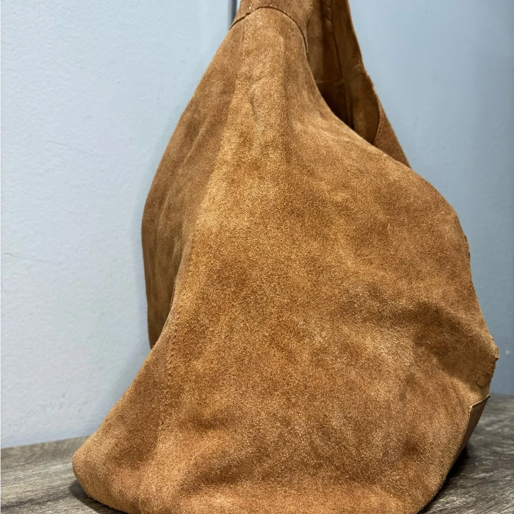 Haute Hippie Suede Shoulder Hobo Festival Bag - Picture 6 of 13